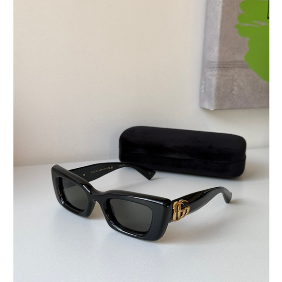 NEW Gucci GG1827S Black Cat Eye Sunglasses - Picture 2 of 6
